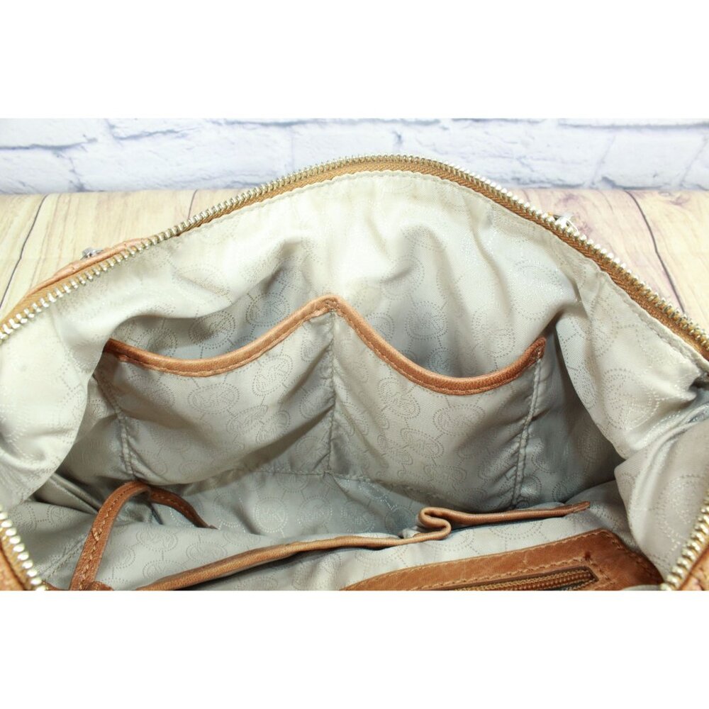 Michael Kors Brown Leather Crosby Shoulder Crossbody Bag - Picture 11 of 12
